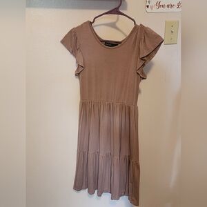 Stylish Ruffle Sleeve Dress XS